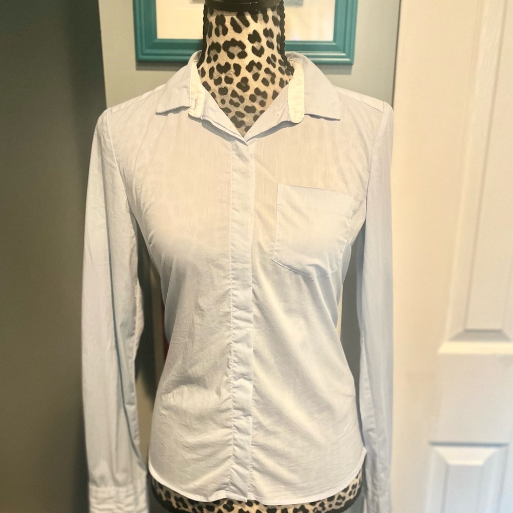 Light Blue Long Sleeve Button-Up Shirt